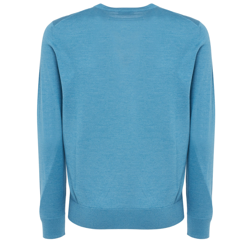Light blue cashmere and silk sweater