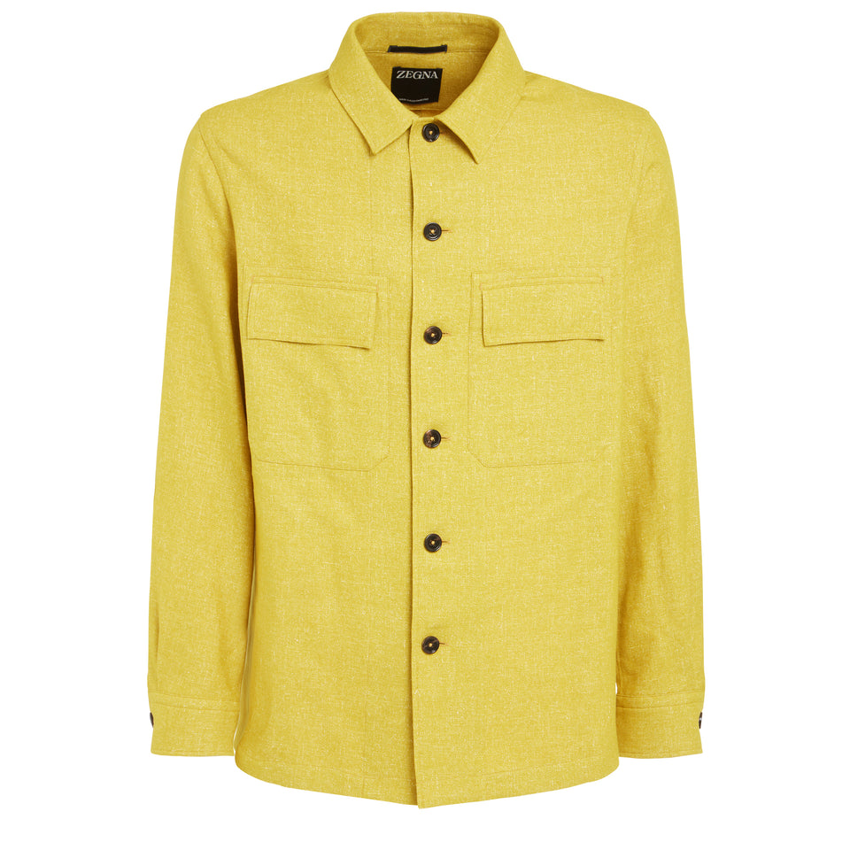 Yellow cashmere shirt