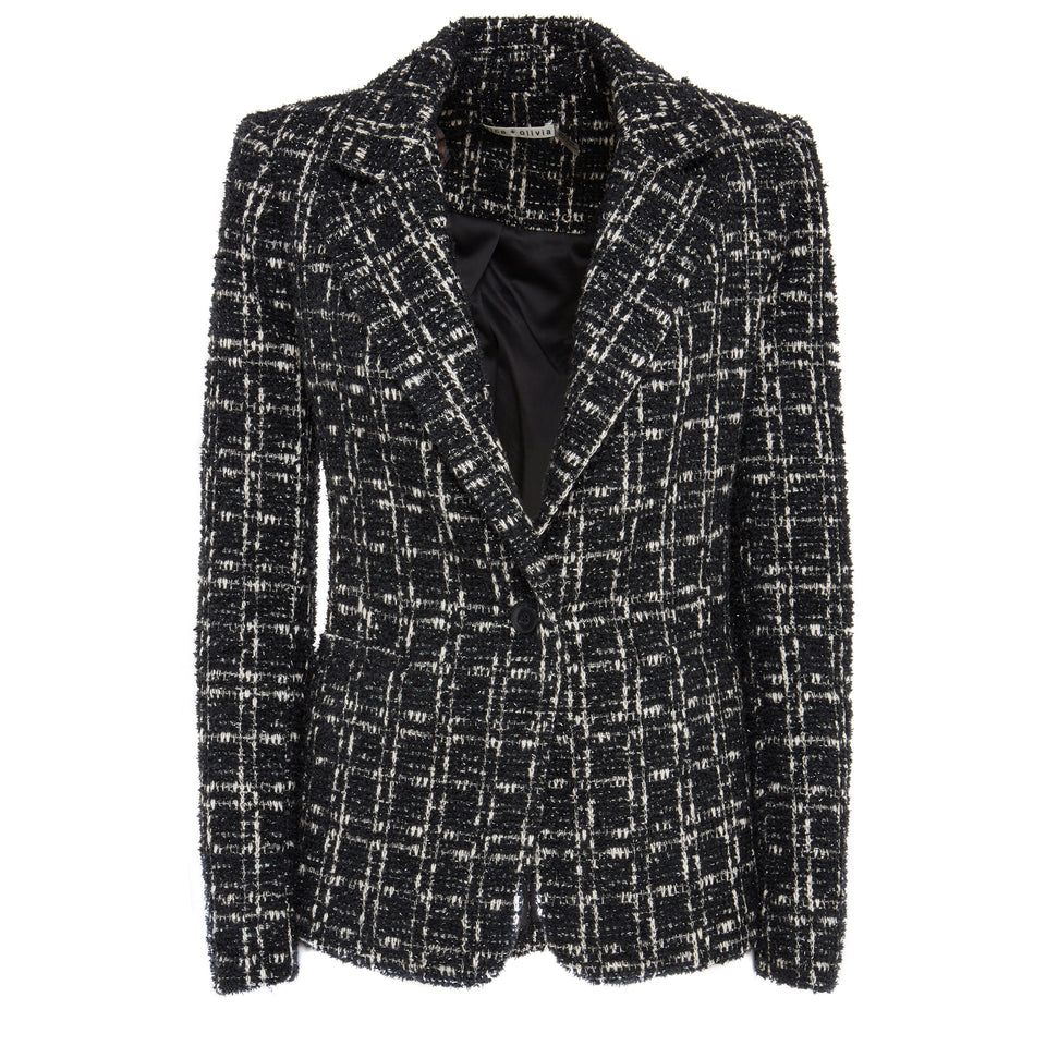 "Macey" blazer in black tweed