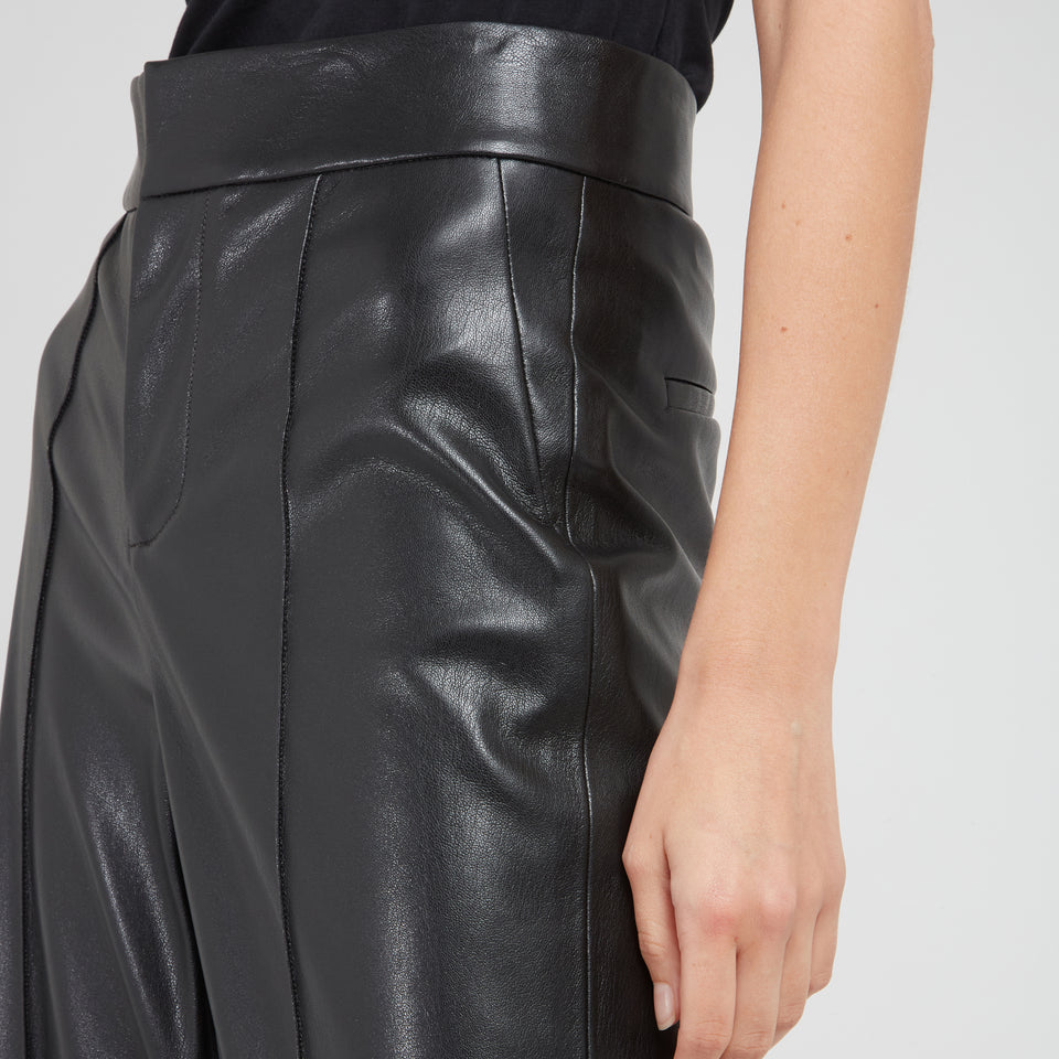 "Dylan" trousers in black eco leather