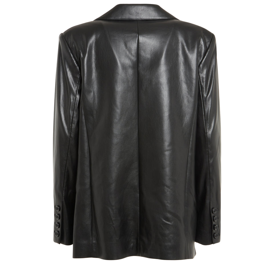 "Denny" jacket in black eco leather