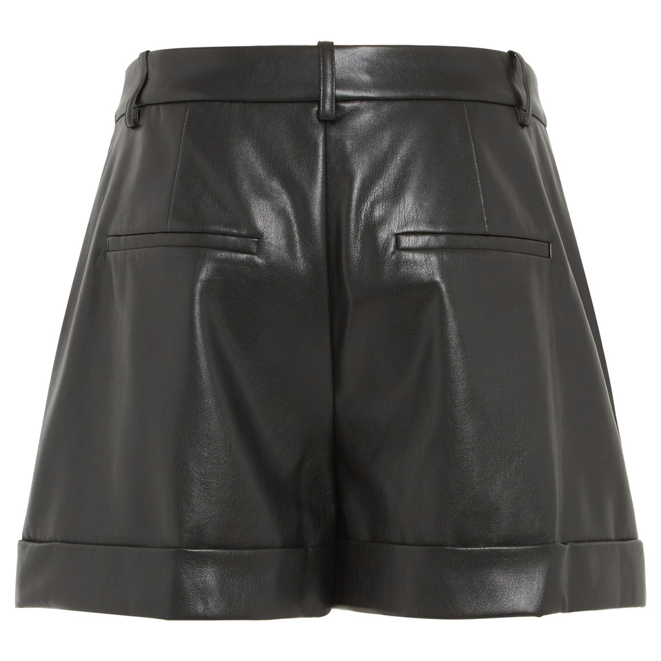 Shorts "Conry" in eco pelle neri