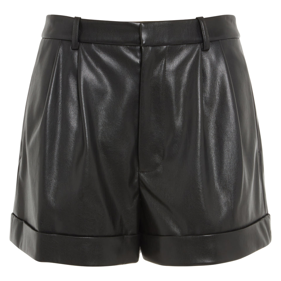 "Conry" shorts in black eco leather