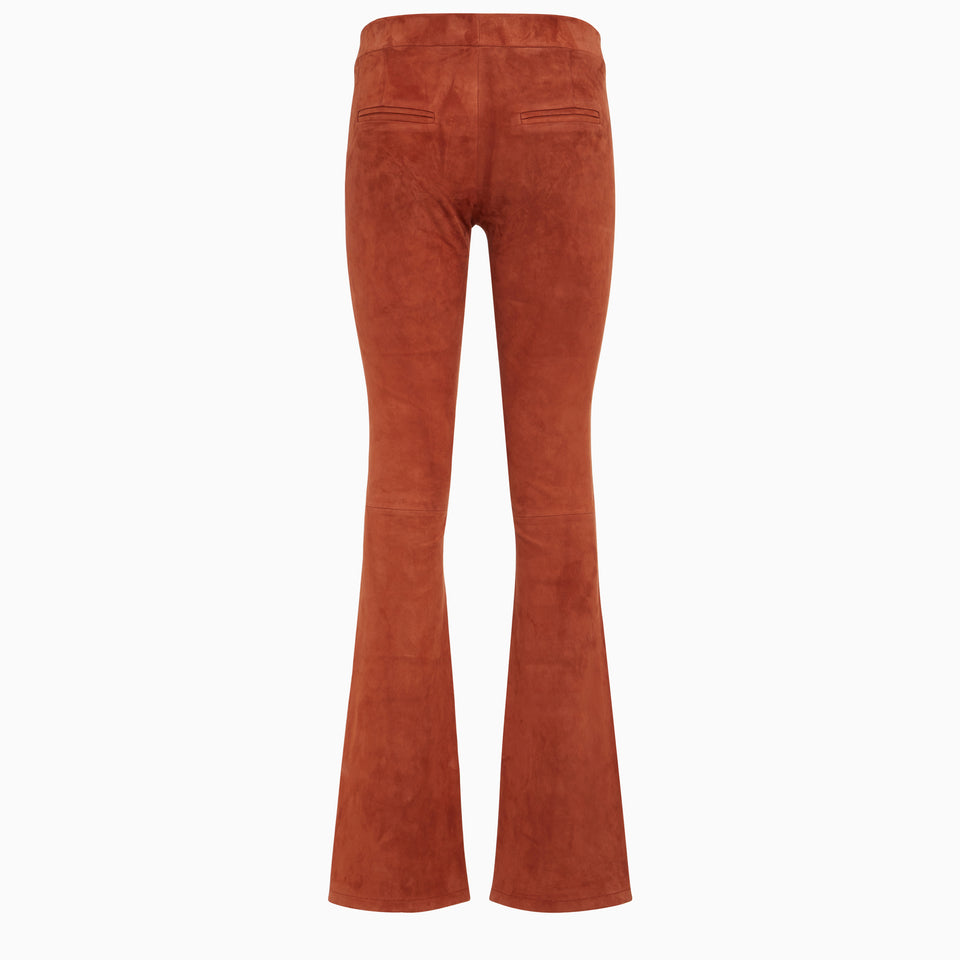Brown suede "Izzy" trousers