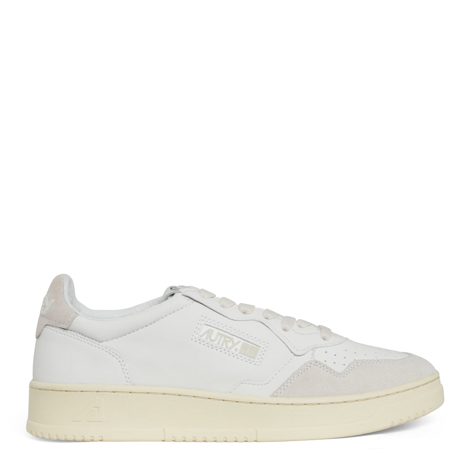 "Open low" sneakers in white leather