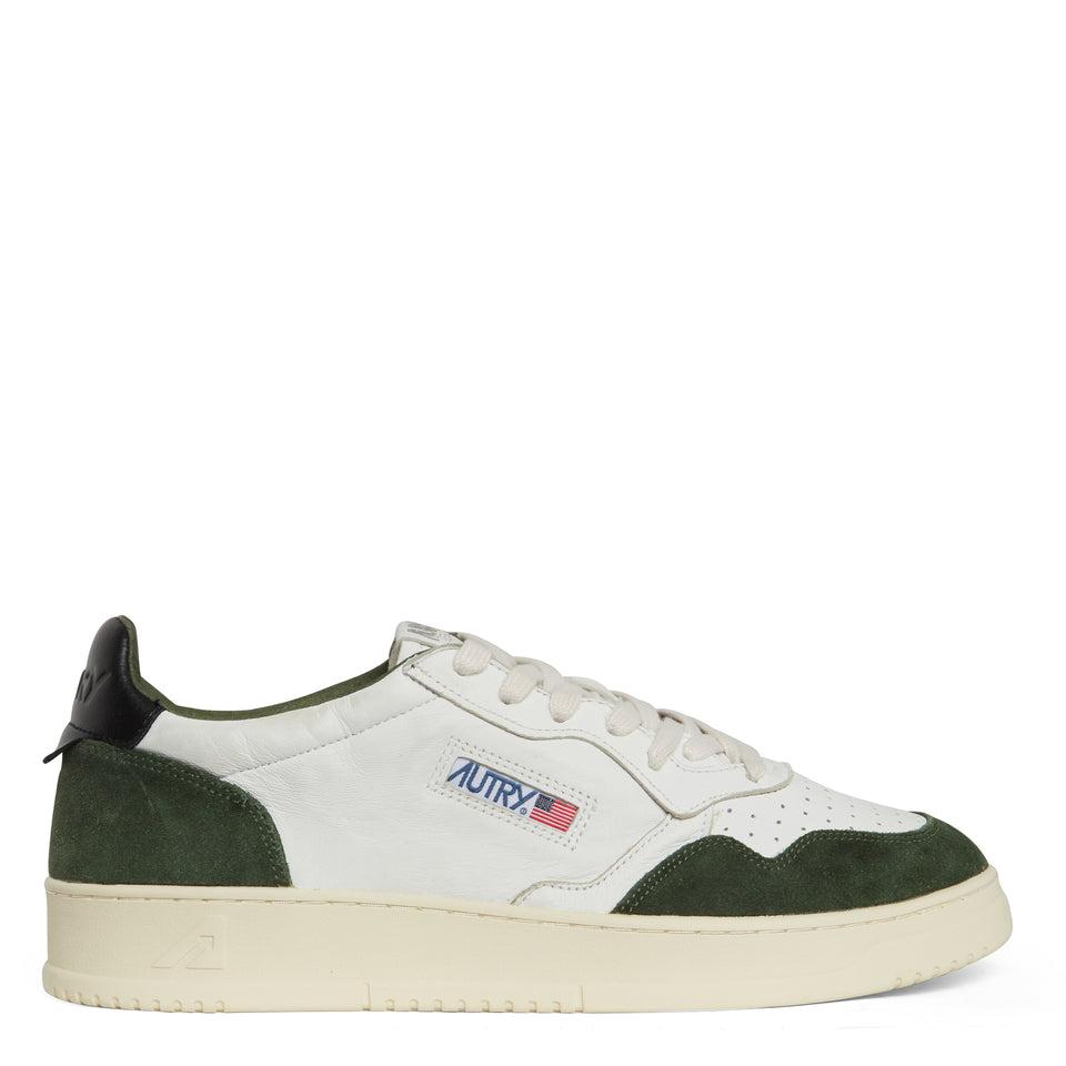 Sneakers "Medalist low" in suede bianca e verde