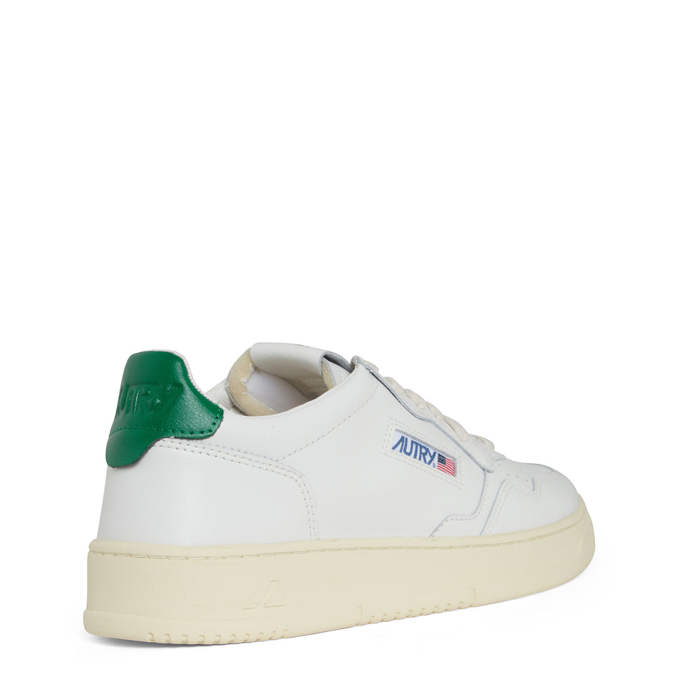 ''Medalist Low'' sneakers in white and green leather
