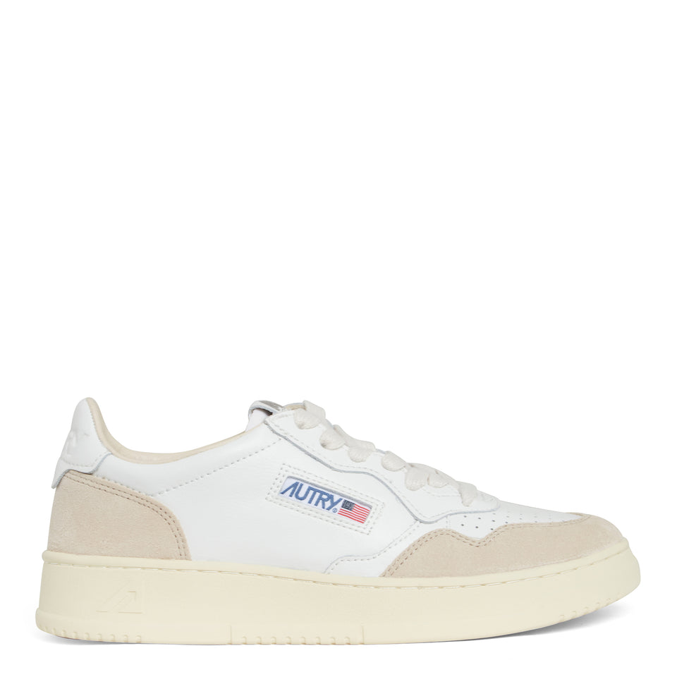 ''Medalist Low'' sneakers in white and beige leather