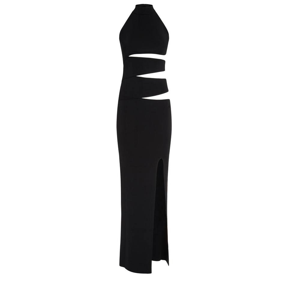 "Dione" dress in black fabric