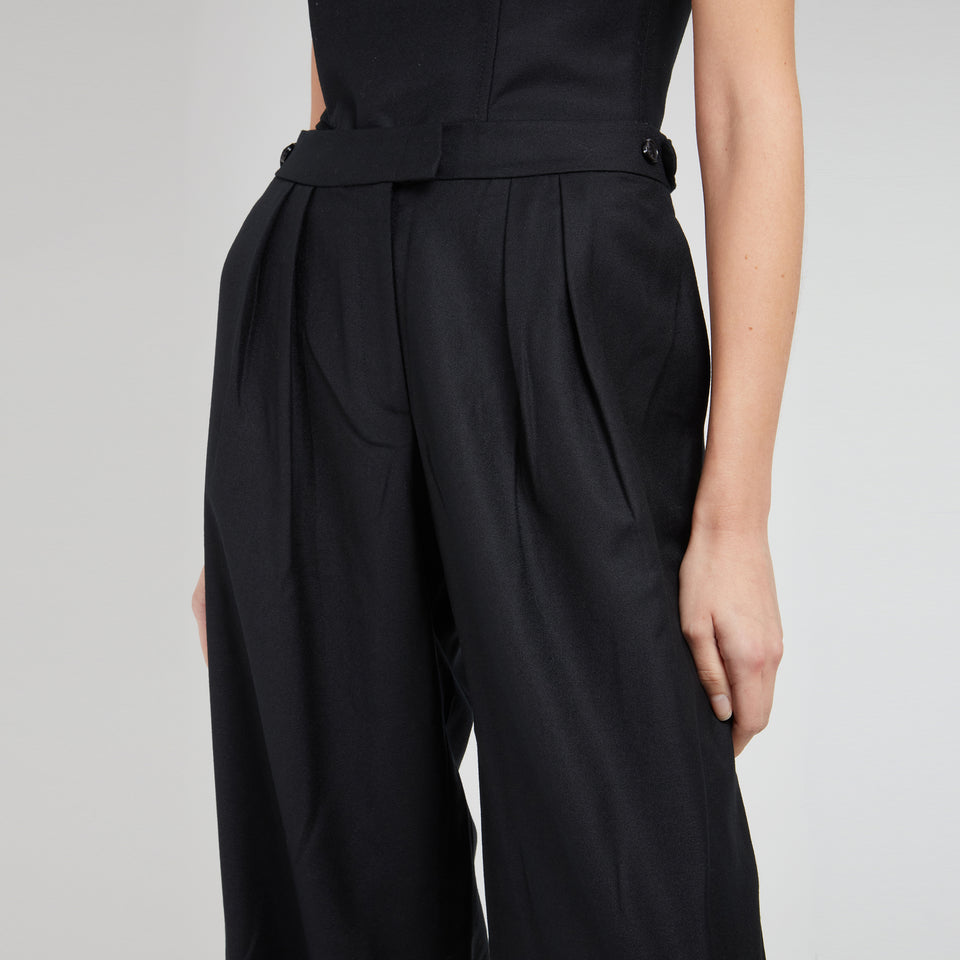 "Stocki" trousers in black fabric