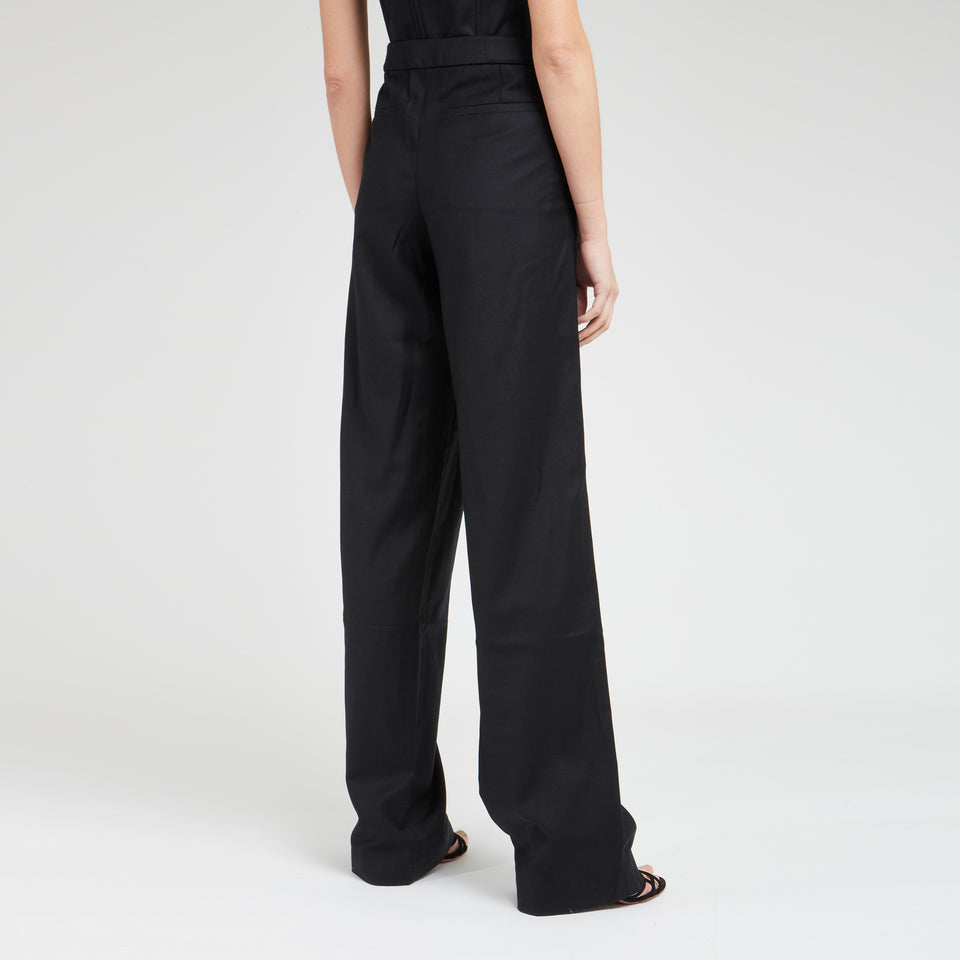"Stocki" trousers in black fabric