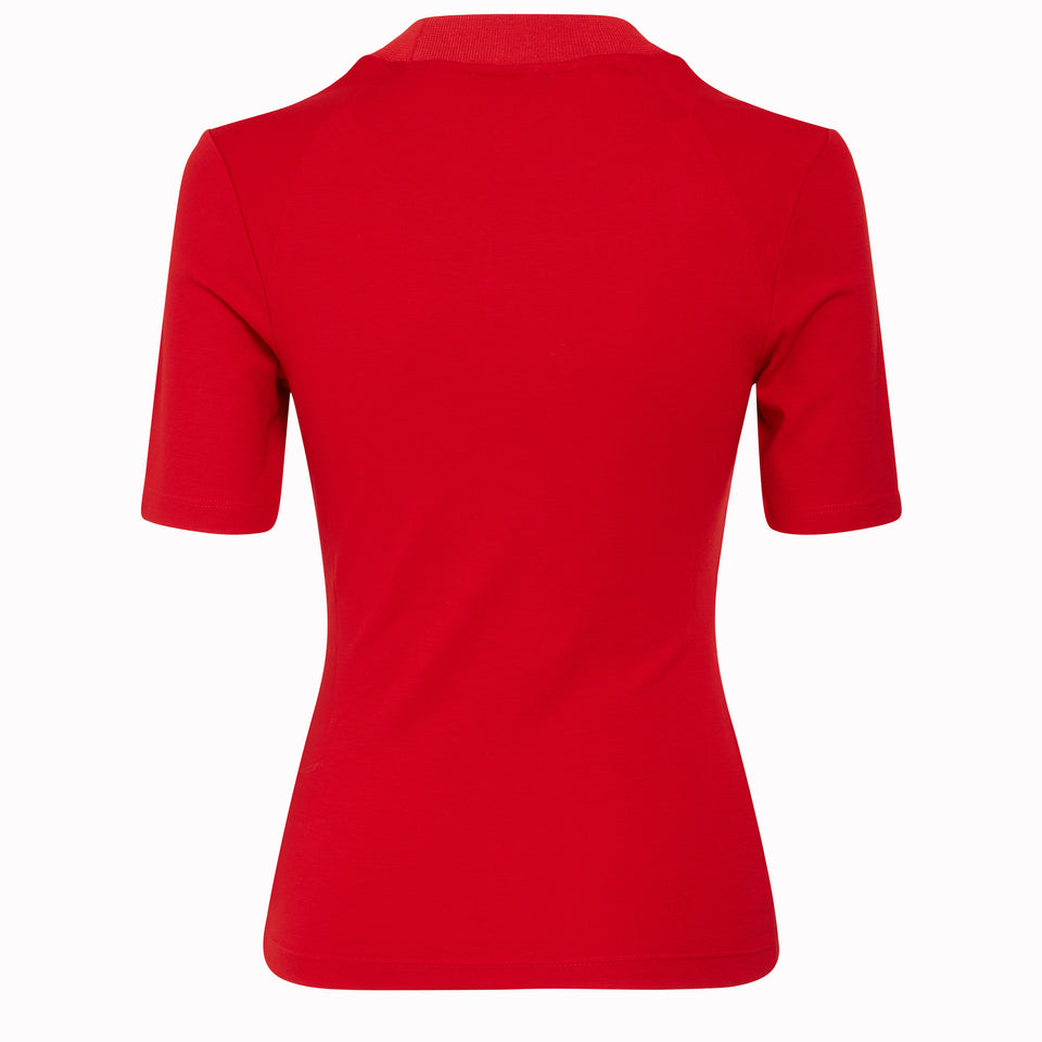 Red fabric T-shirt