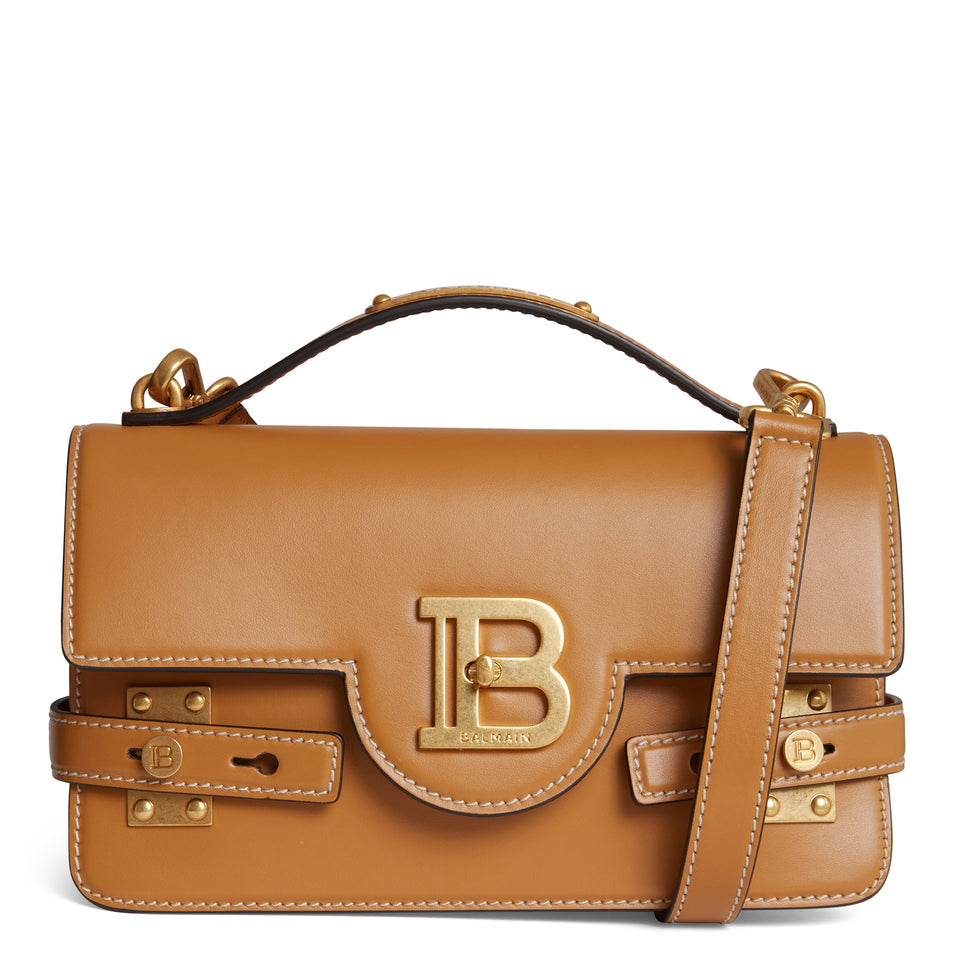 ''B-Buzz 24'' shoulder bag in beige leather