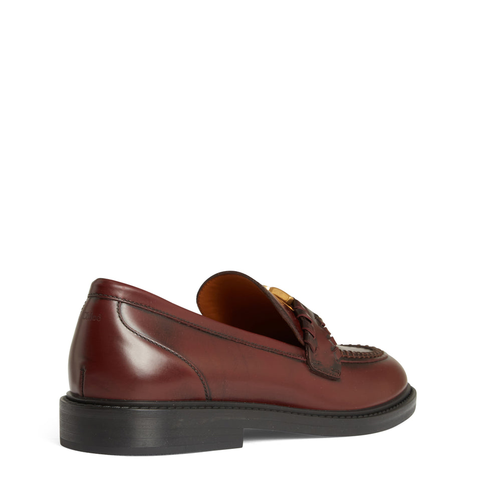 Brown leather ''Marcie'' moccasin