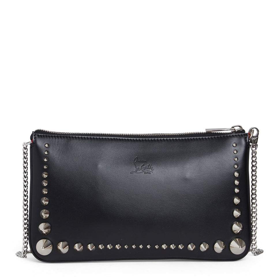 "Loubila pouch" bag in black leather