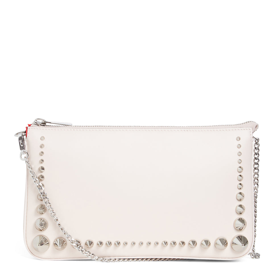 "Loubila pouch" bag in white leather