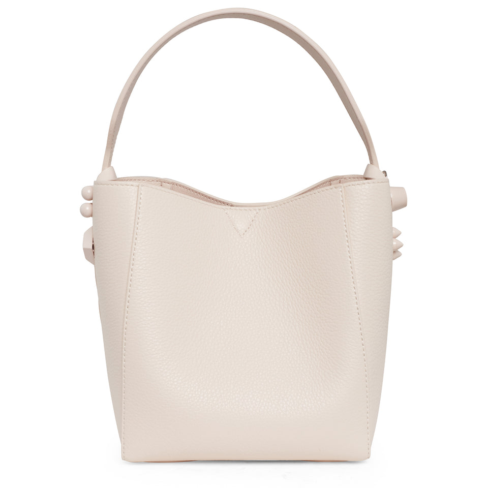 "Cabachic mini" bag in beige leather