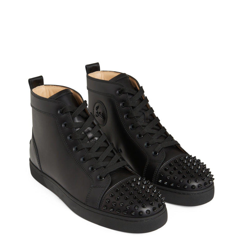 "Lou spikes" sneakers in black leather