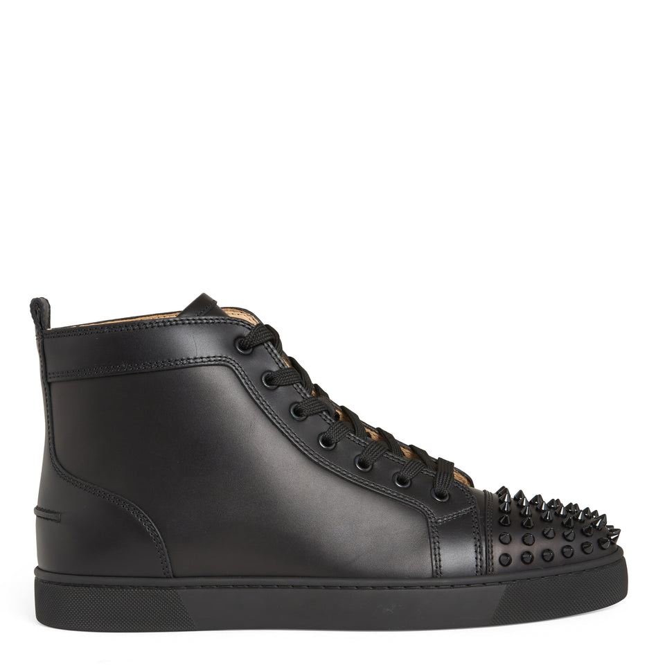 "Lou spikes" sneakers in black leather