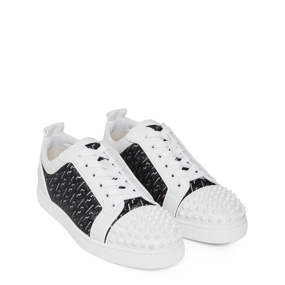 "Louis Junior Spikes" sneaker in white leather