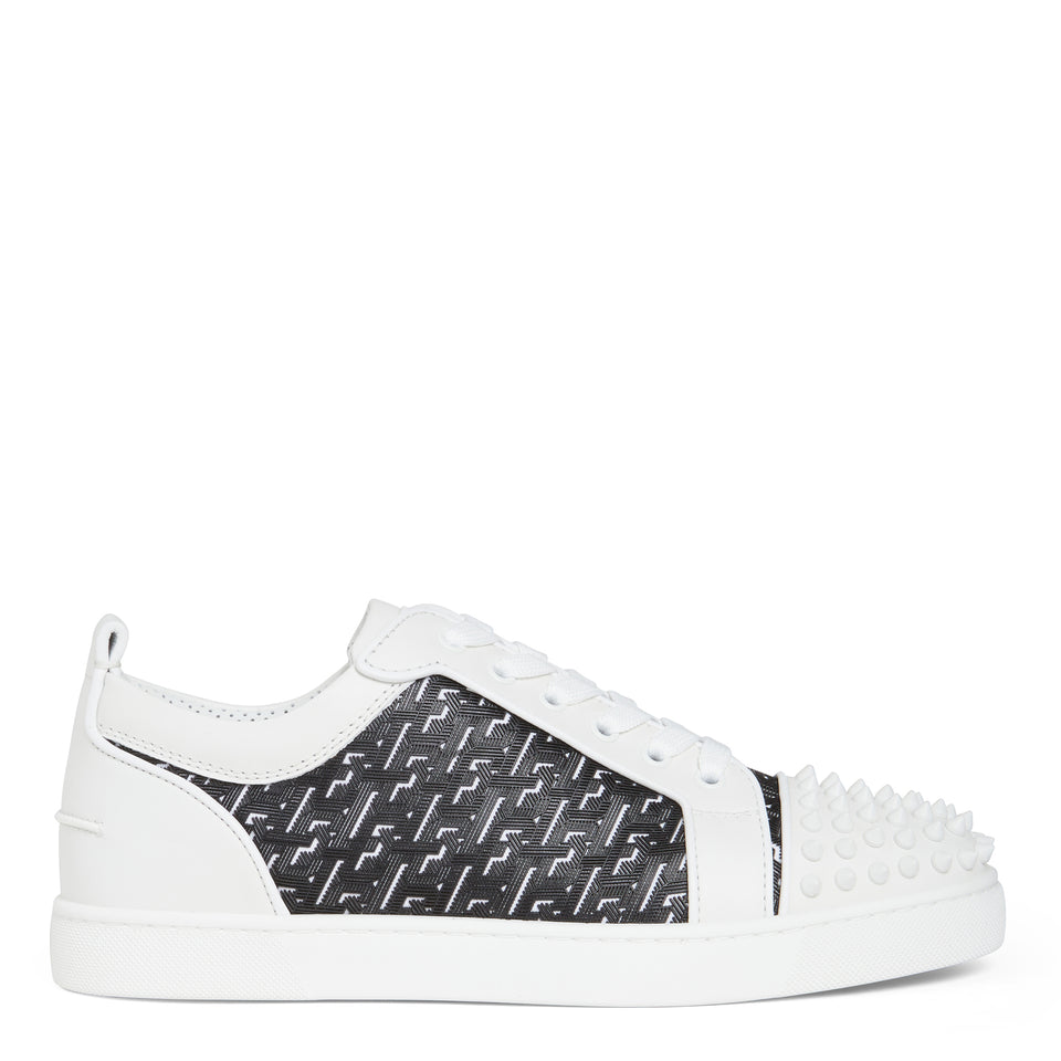 "Louis Junior Spikes" sneaker in white leather
