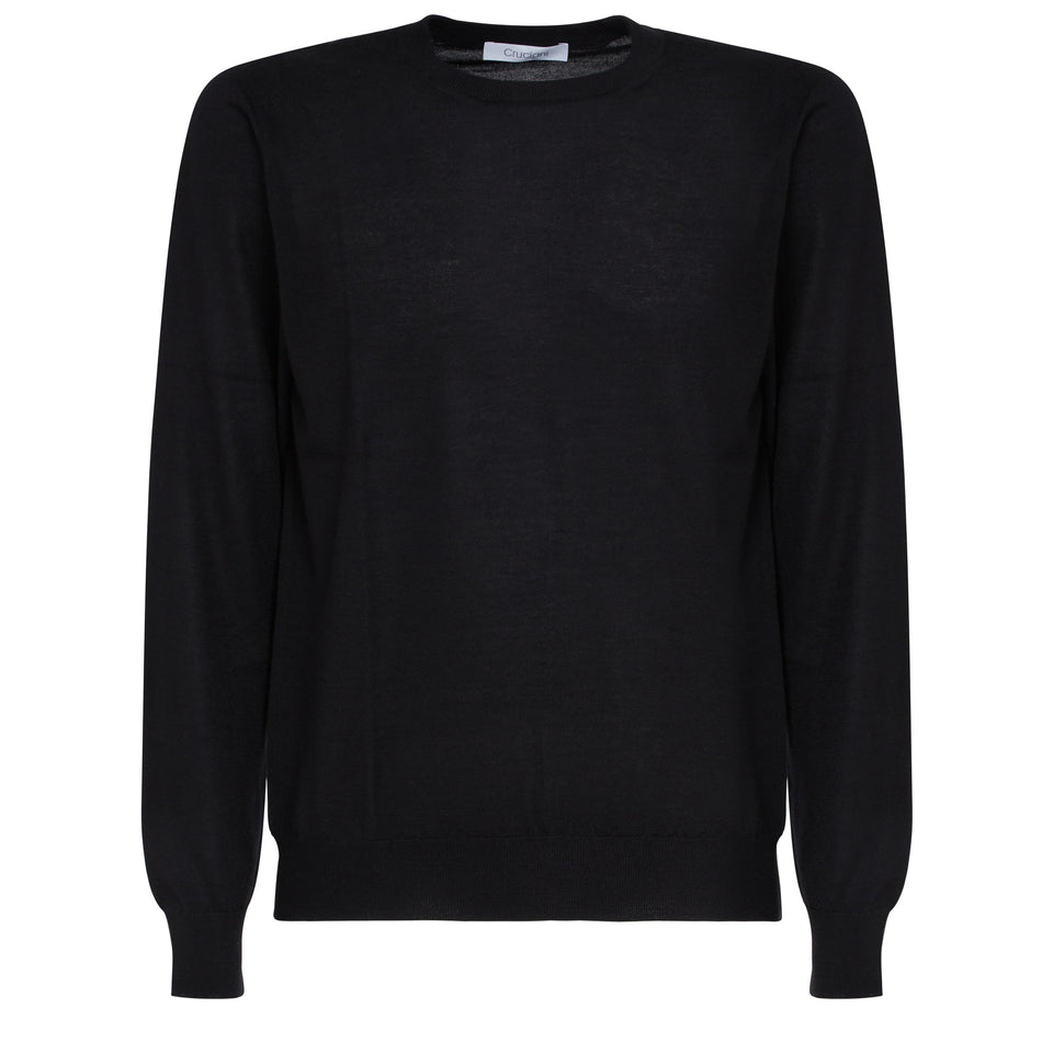 Black cotton sweater