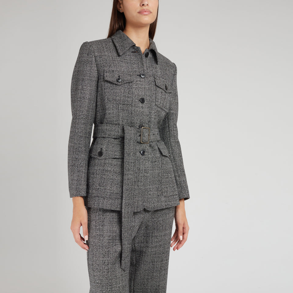 "Vardia" jacket in gray wool