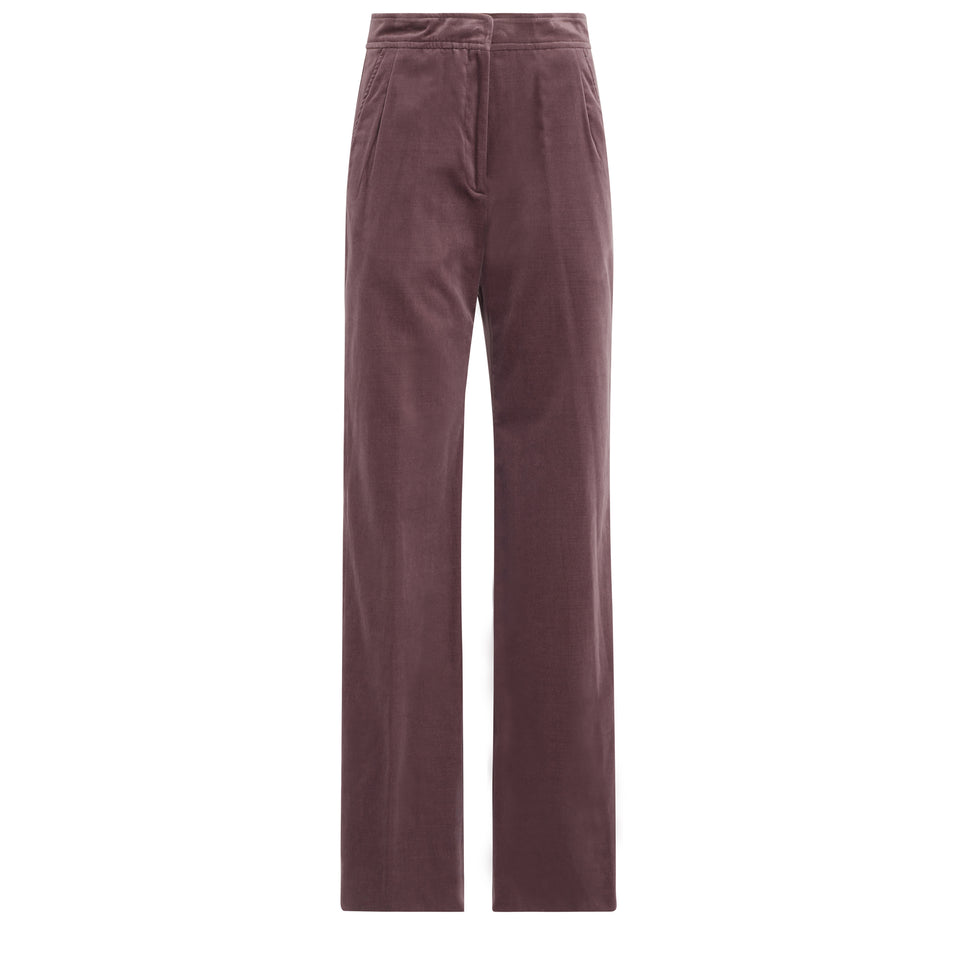 "Pantery" trousers in purple fabric