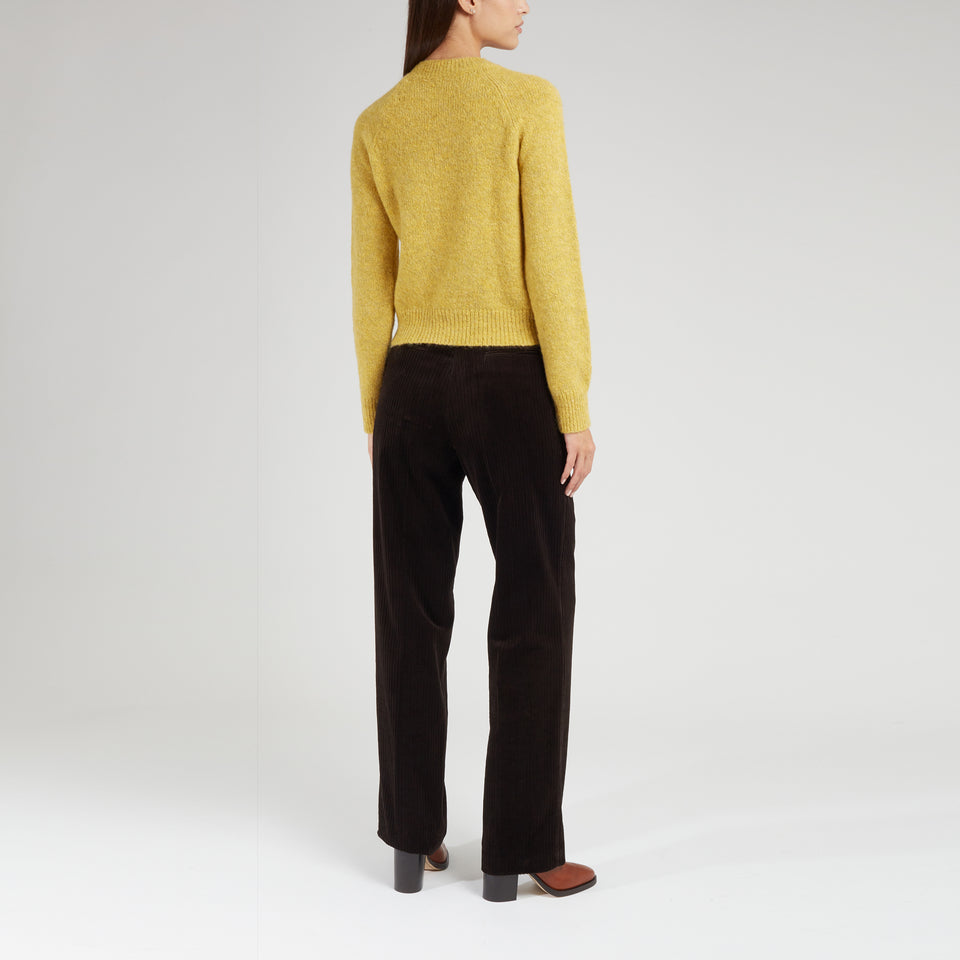 "Texas" yellow wool sweater