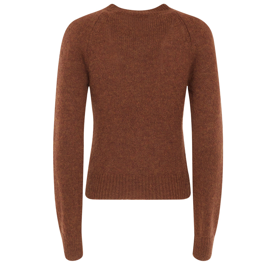 "Texas" pullover in brown wool