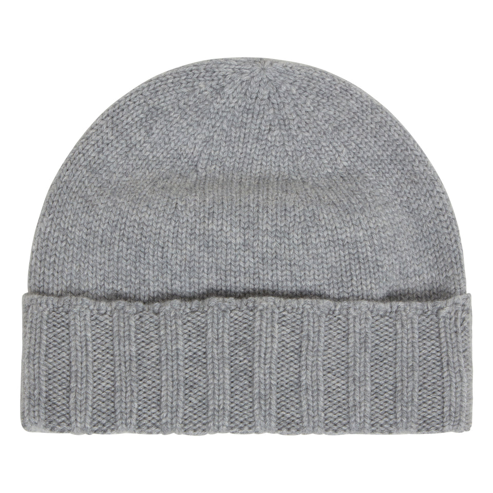 Gray cashmere hat