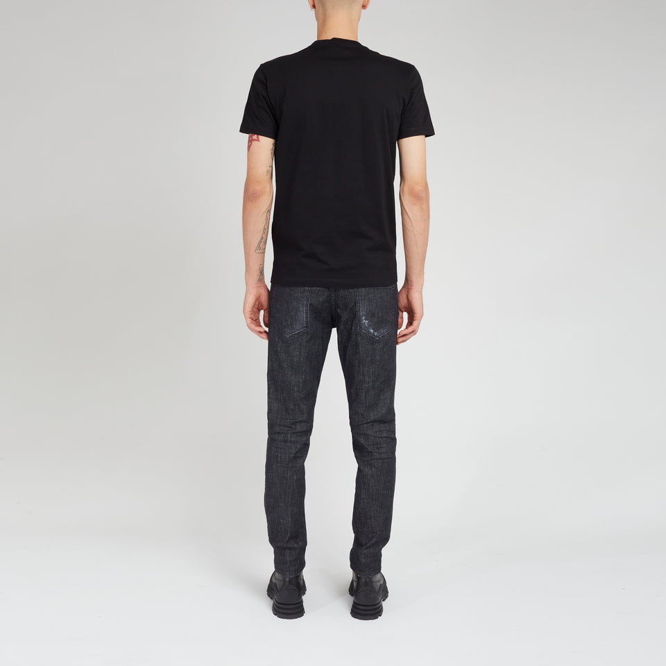 T-shirt in cotone nera