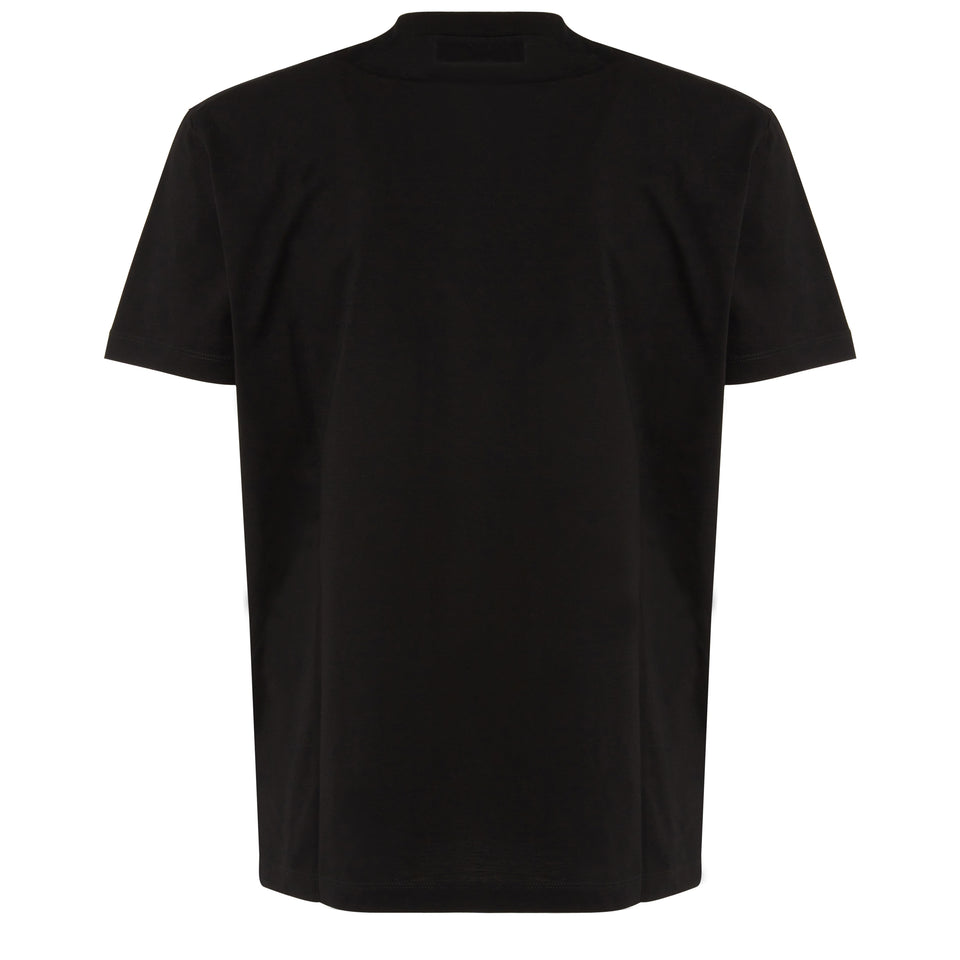 Black cotton T-shirt