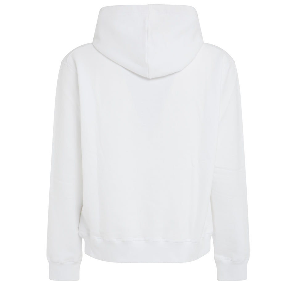 ''Icon'' sweatshirt in white cotton