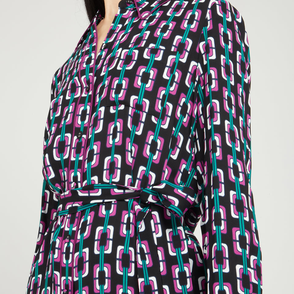 ''Prita'' dress in multicolor fabric