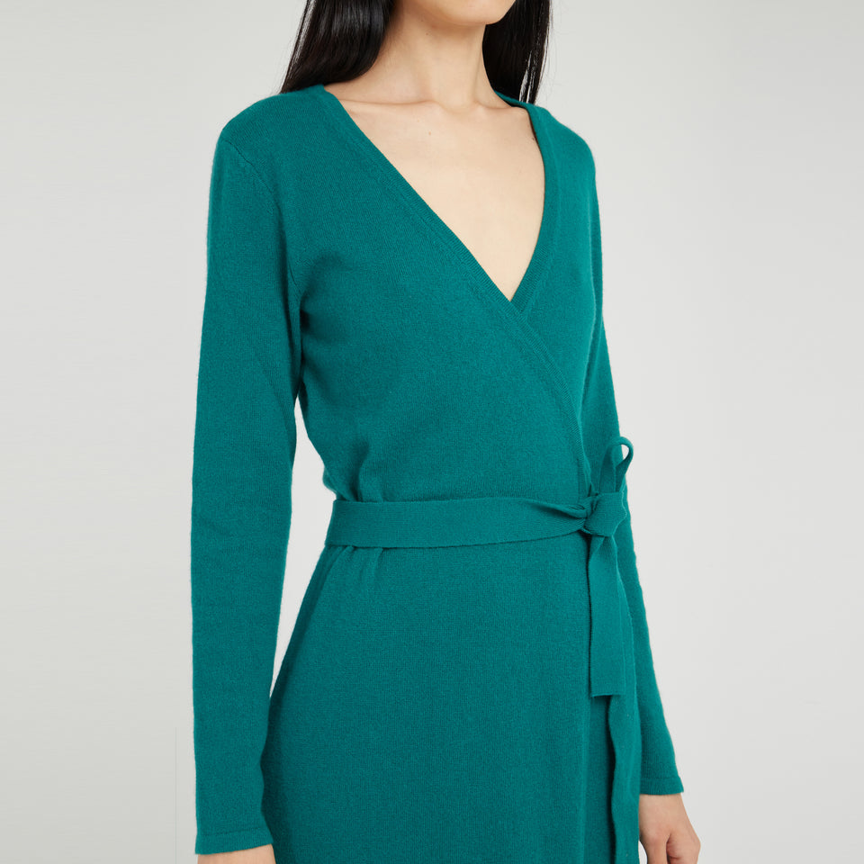 ''Astrid'' dress in green wool