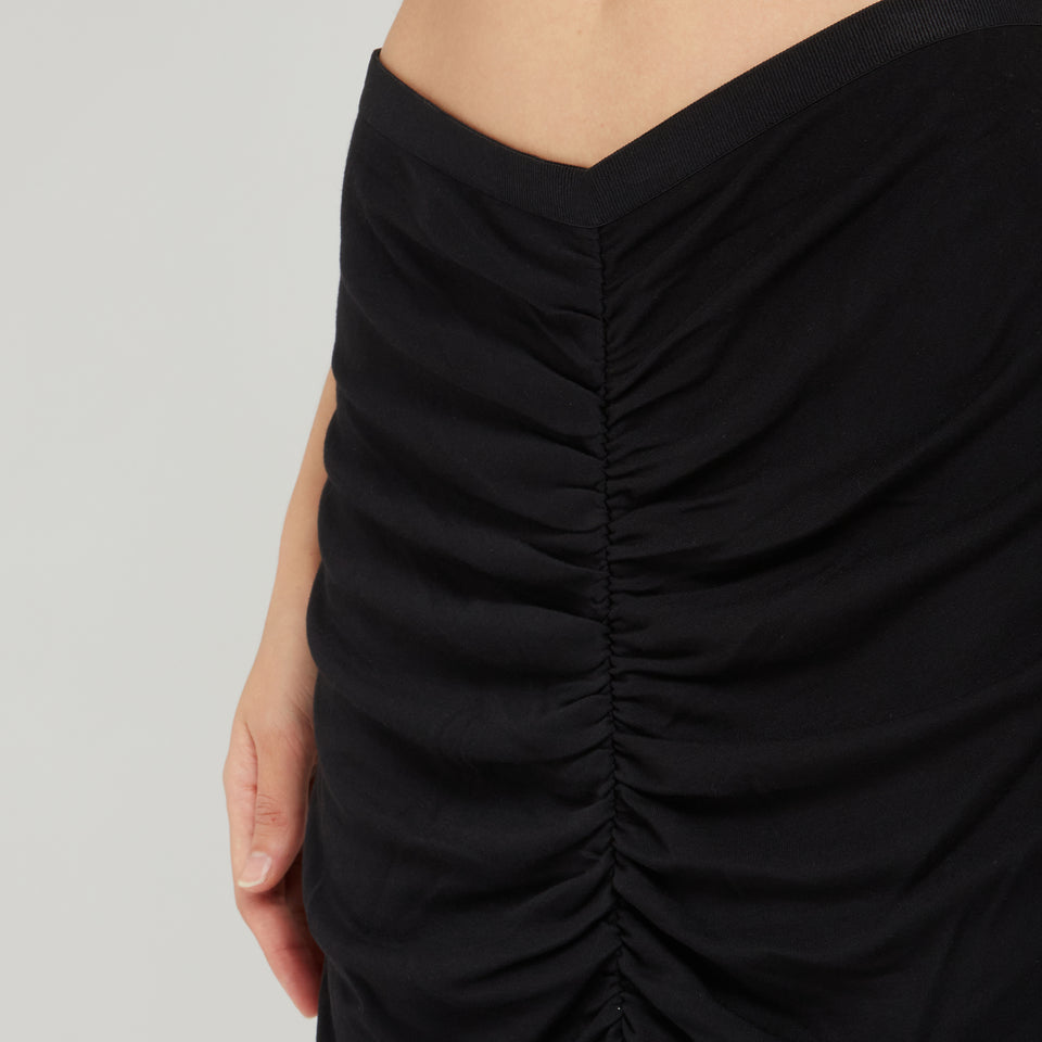 Long ''Callisto'' skirt in black fabric