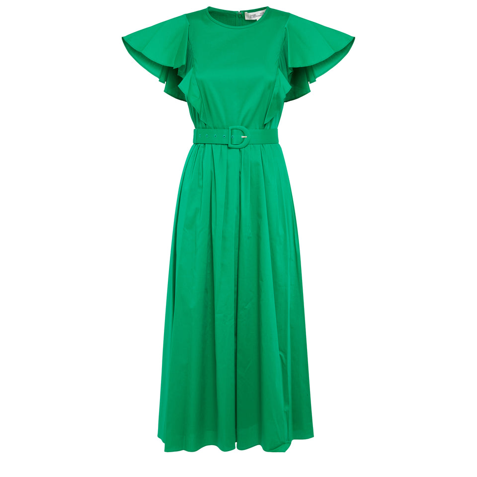 "Damon" dress in green cotton