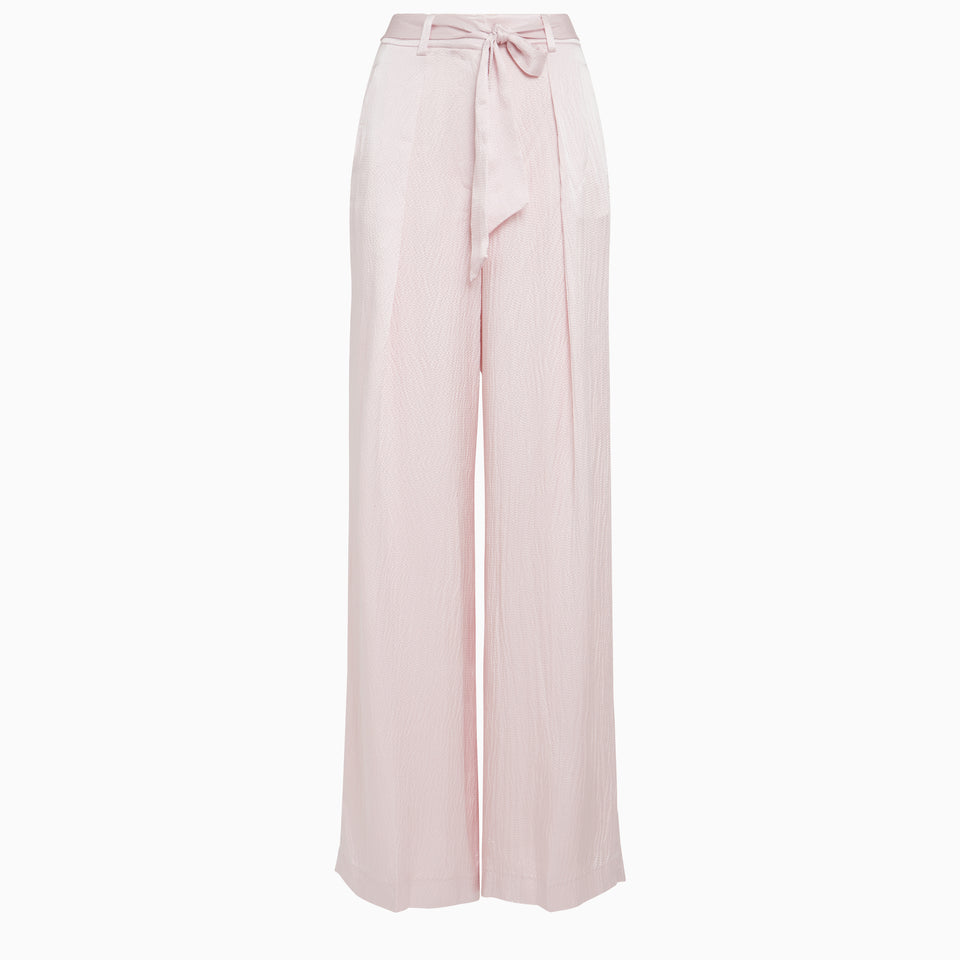 Pantalone "Thomazia" in seta rosa