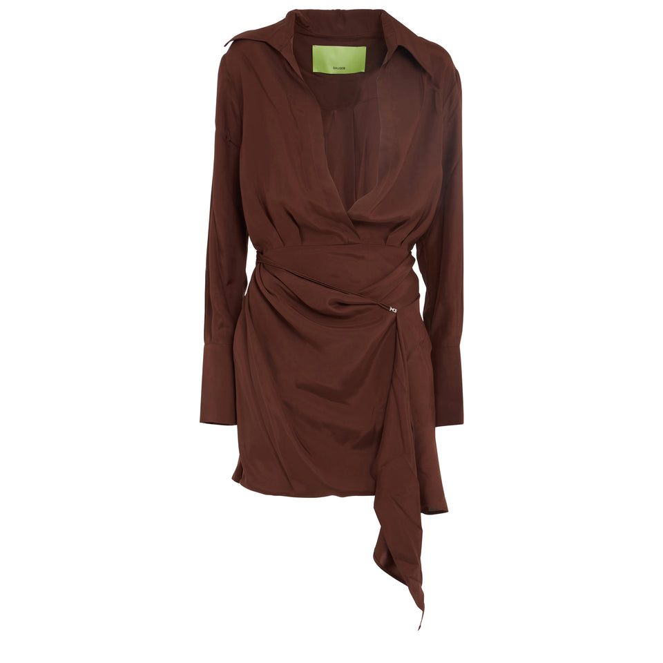 Brown fabric dress