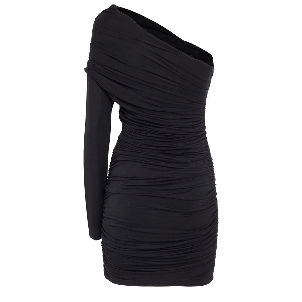 "Pila" dress in black fabric