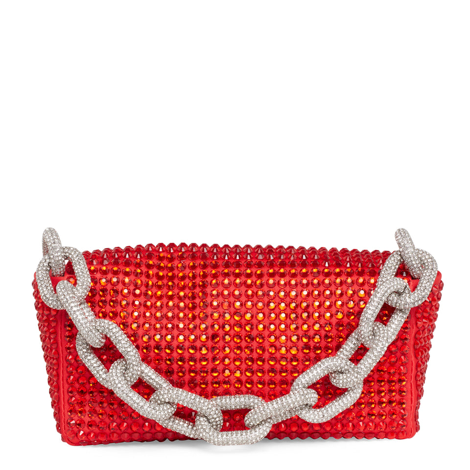 Mini bag with red crystals