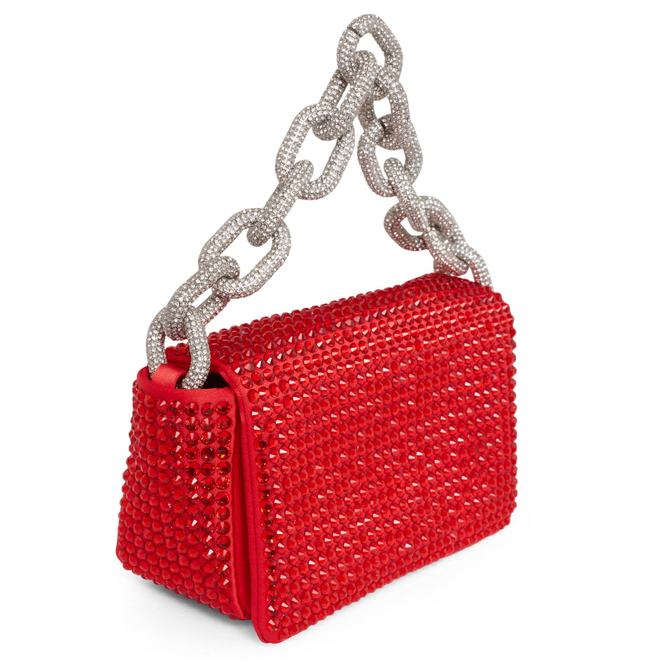 Mini bag with red crystals