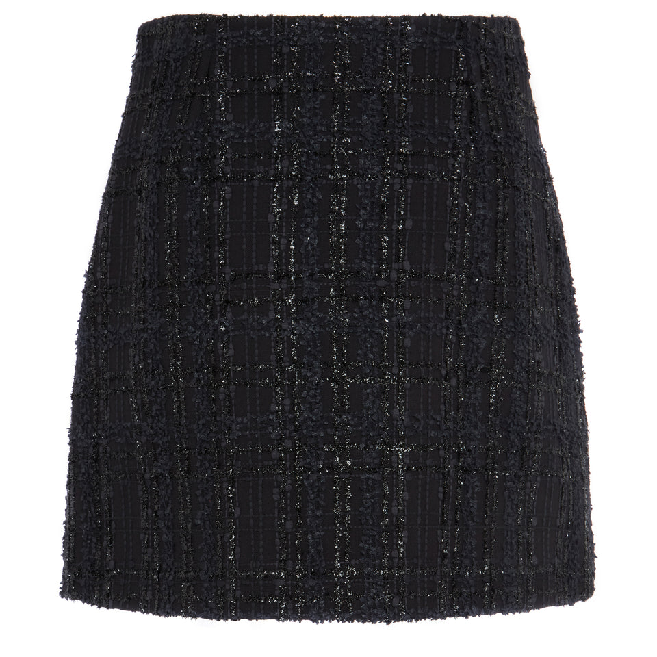 Black tweed mini skirt