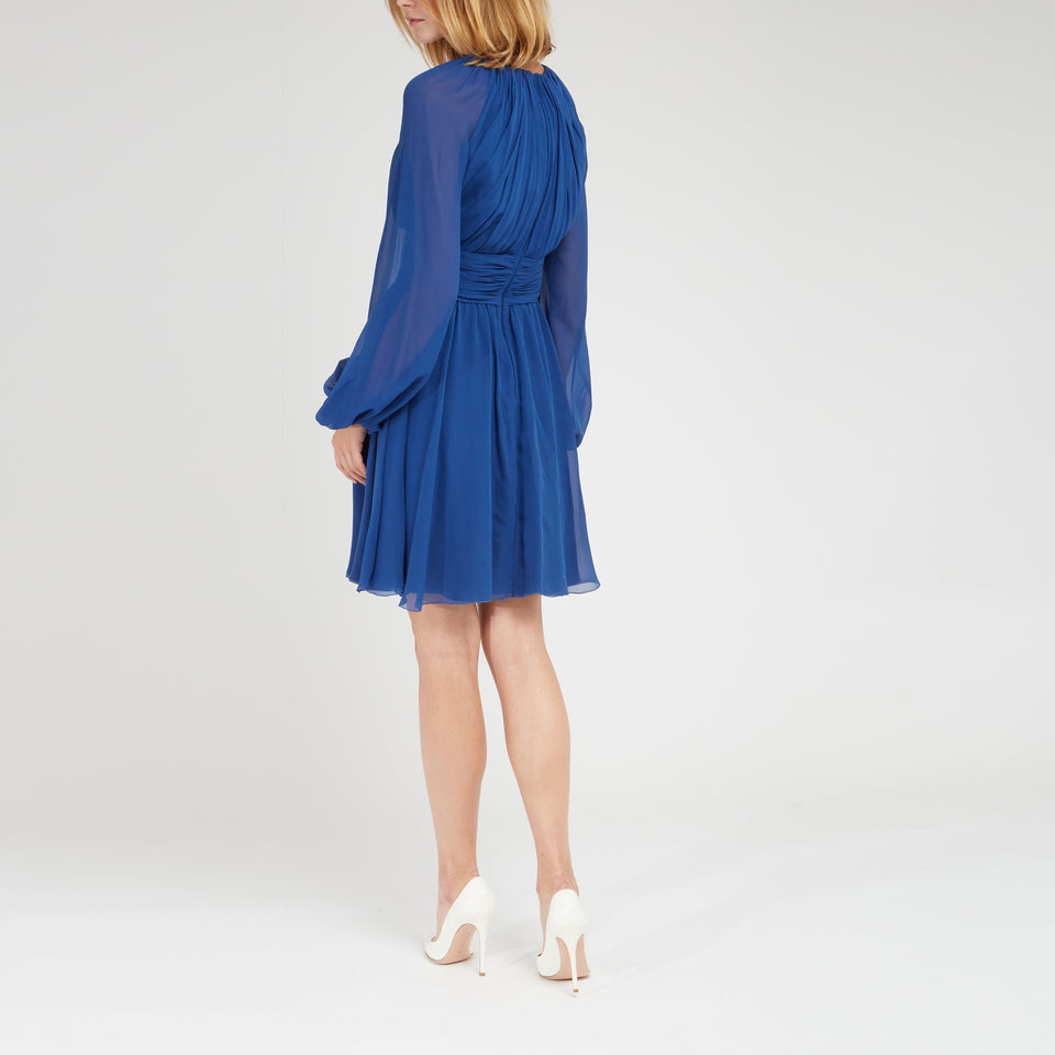 Blue fabric dress