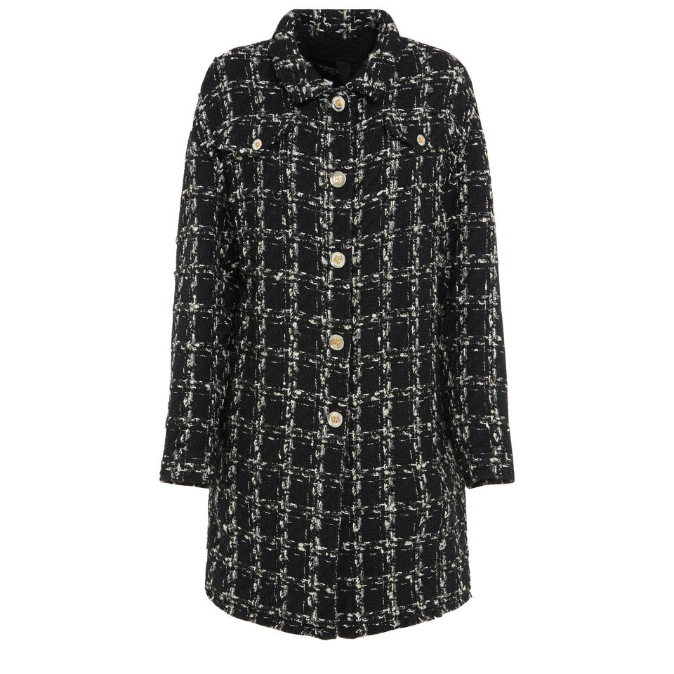 Cappotto in tweed nero