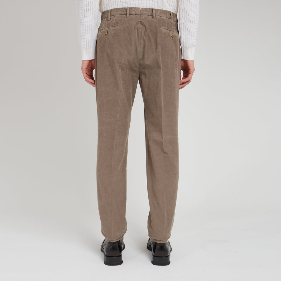 Brown velvet corduroy trousers