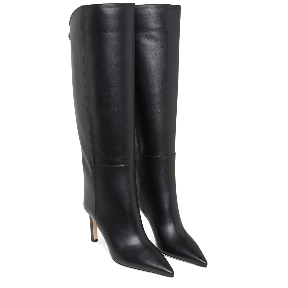 ''Alizze 85'' boot in black leather