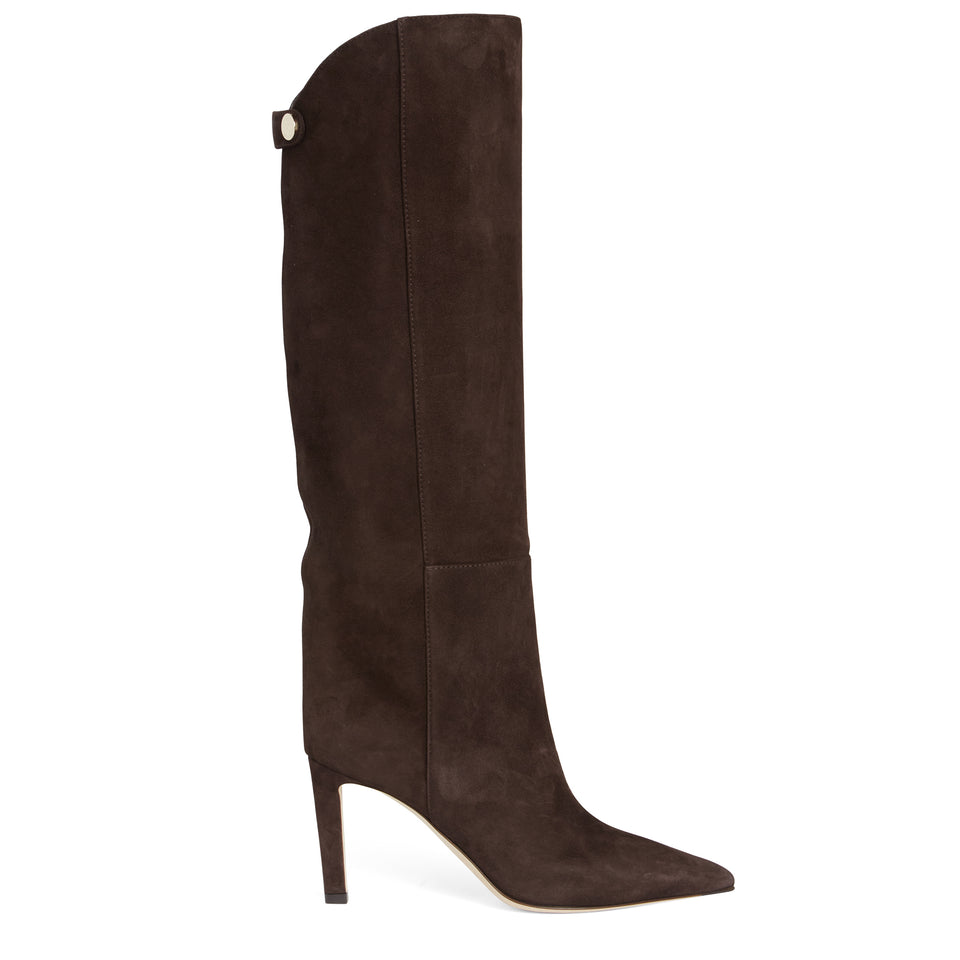 Brown suede ''Alizze'' boot