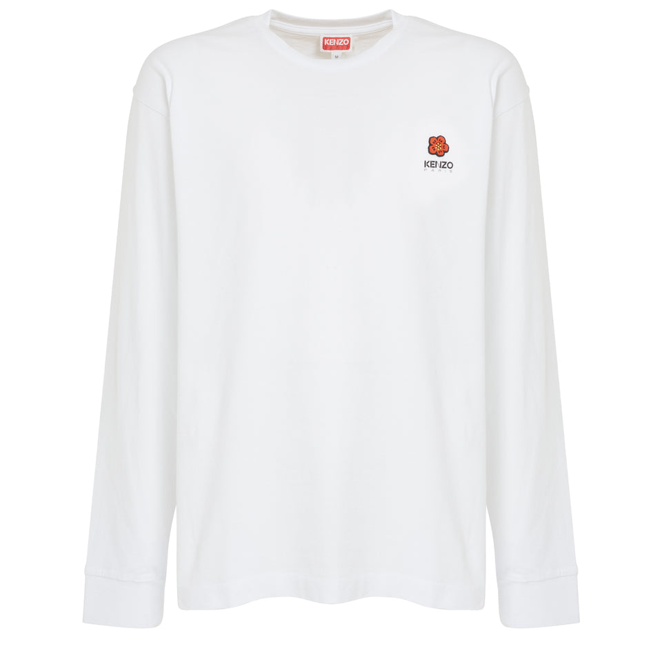 ''Boke Flower'' T-shirt in white cotton